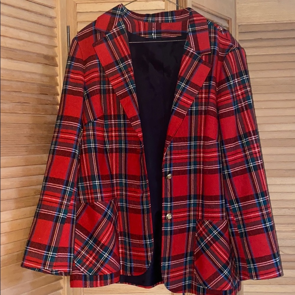 Vintage 90’s plaid blazer jacket L/XL